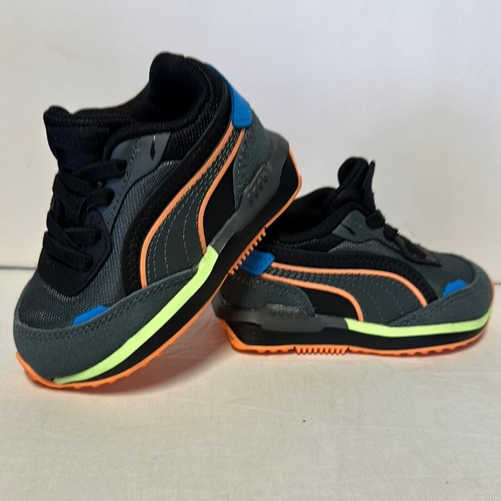 Puma Black and Orange Athletic Sneakers